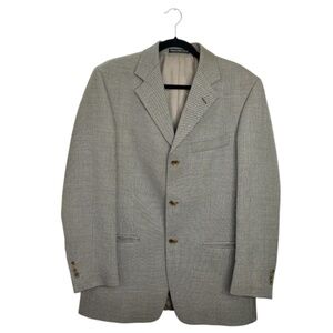 Vintage Oscar de la Renta wool silk single breasted blazer jacket 38R